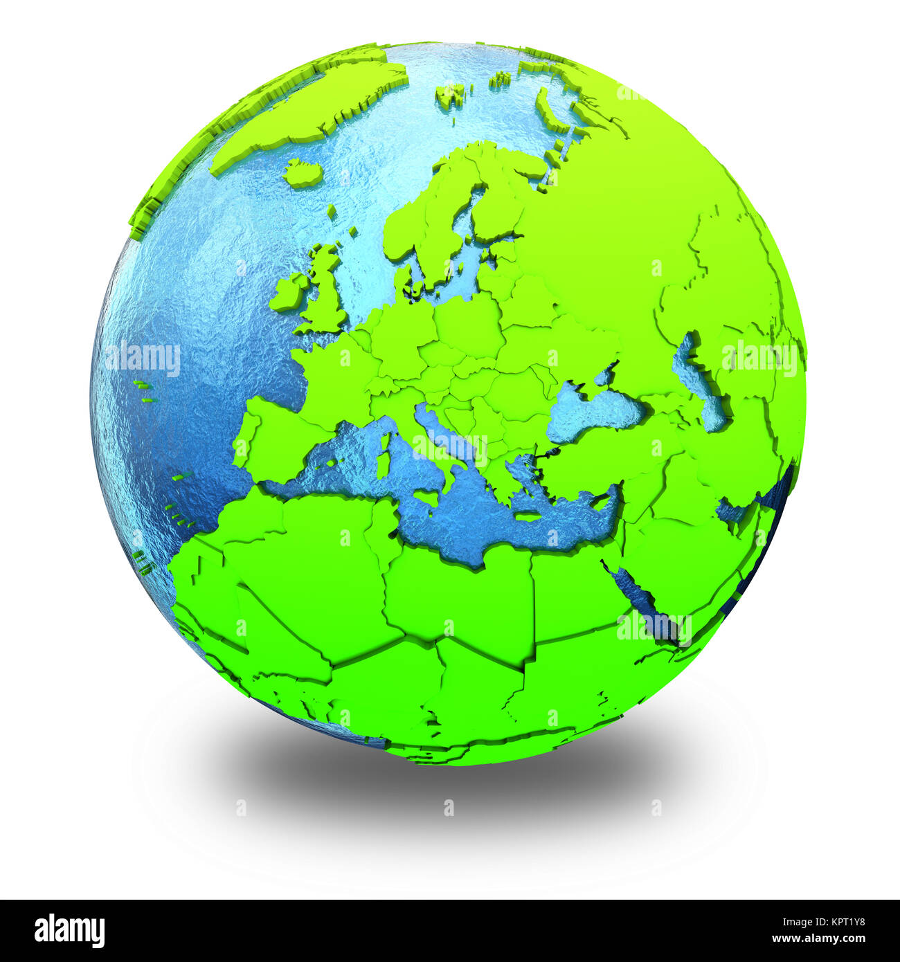 Europa su terra verde Foto Stock