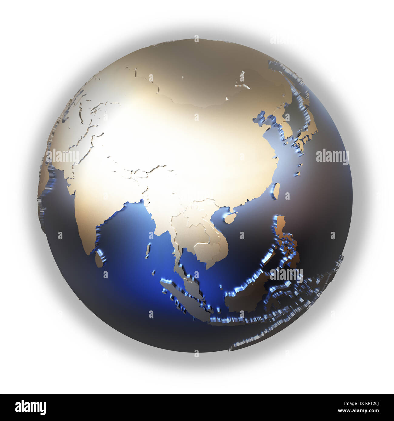 Sud-est asiatico in oro metallizzato messa a terra Foto Stock