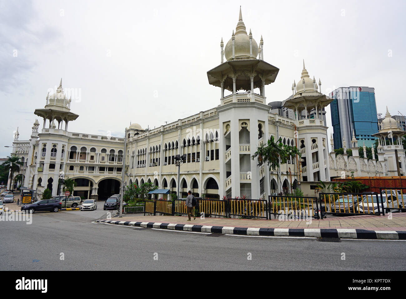 Vista della vecchia stazione ferroviaria edificio di Kuala Lumpur in Malesia Foto Stock