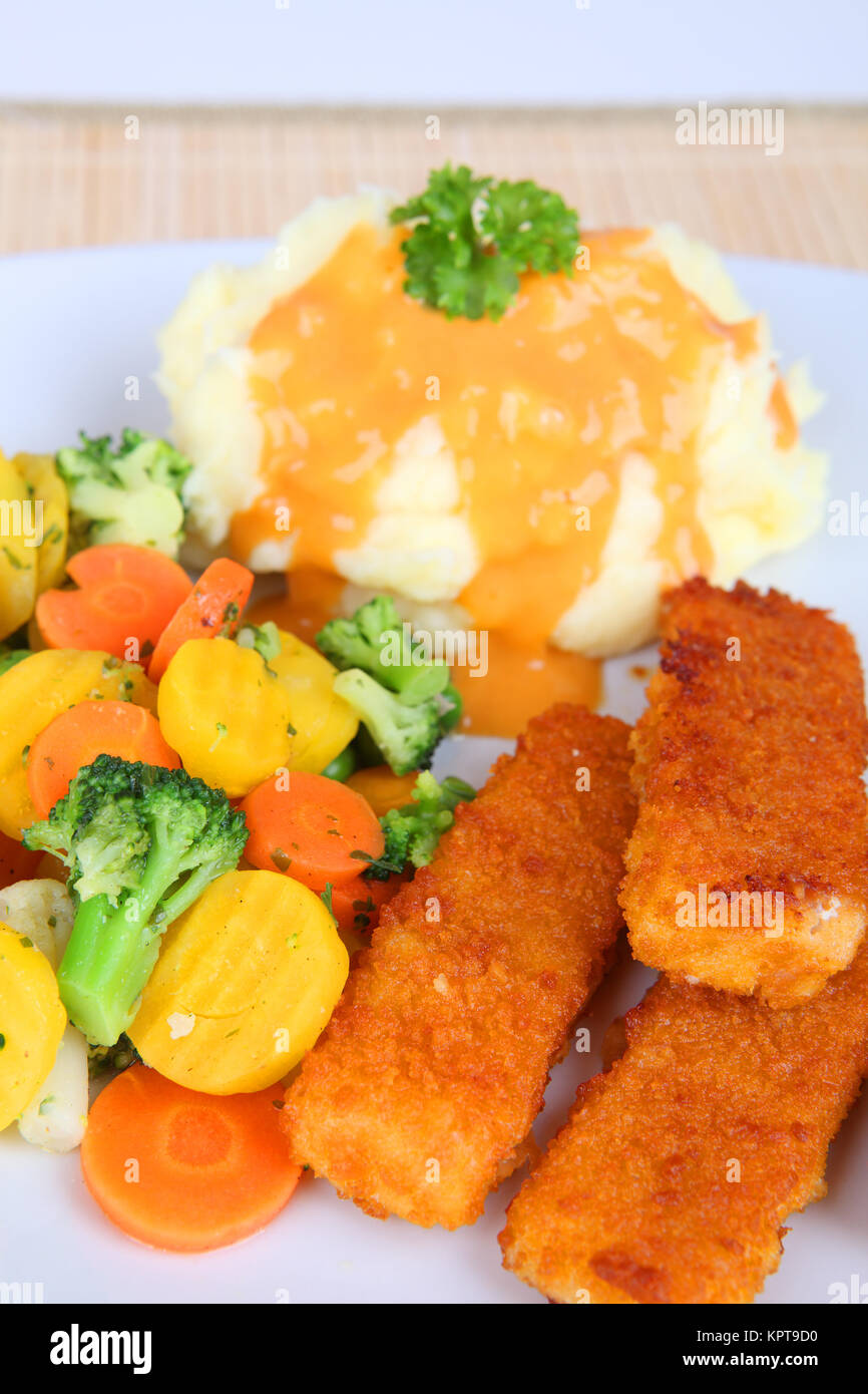 bastoncini di pesce Foto Stock