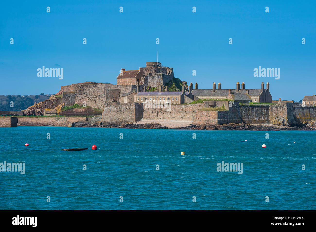 Castello di Elizabeth, St. Helier, Jersey, Isole del Canale, Regno Unito Foto Stock