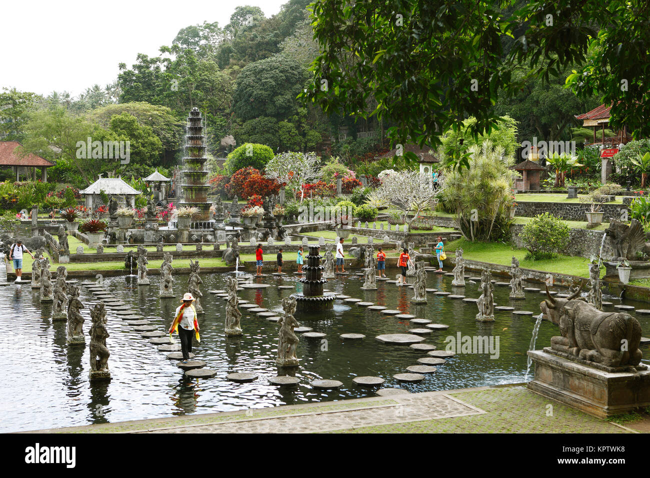 Taman Tirta Gangga acqua Palace, Karangasem, Bali, Indonesia Foto Stock