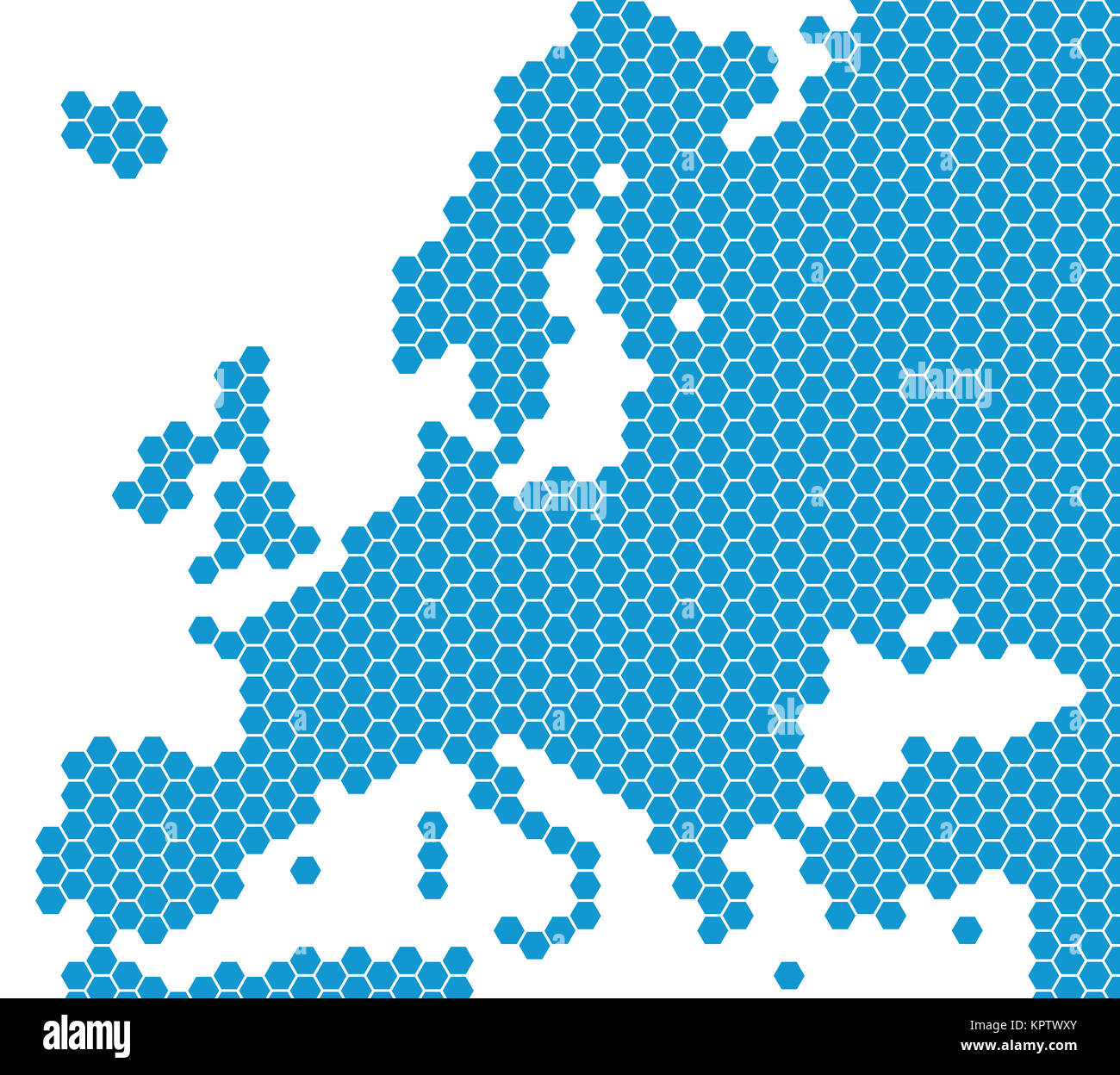 Europa mappa blue Foto Stock