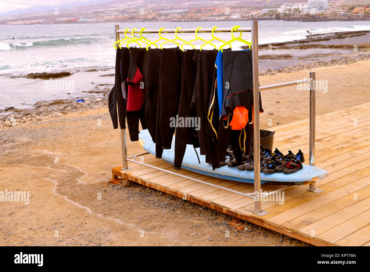 Mute su Playa De Las Americas beach per noleggio Foto Stock