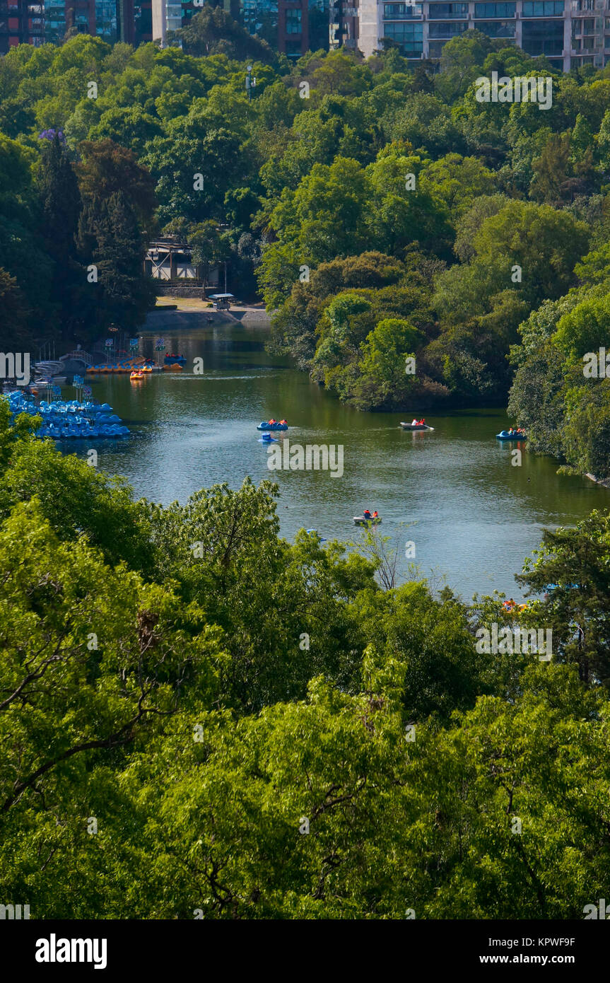 Lago de Chapultepec (Chapultepec lago) nel Chapultepec Park, Città del Messico, Messico Foto Stock