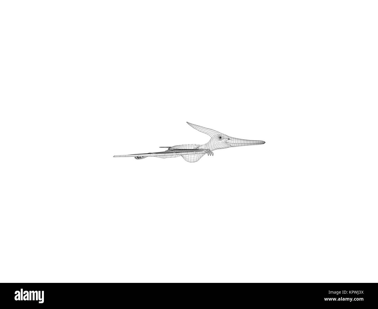 3d dinosauro wireframe Foto Stock