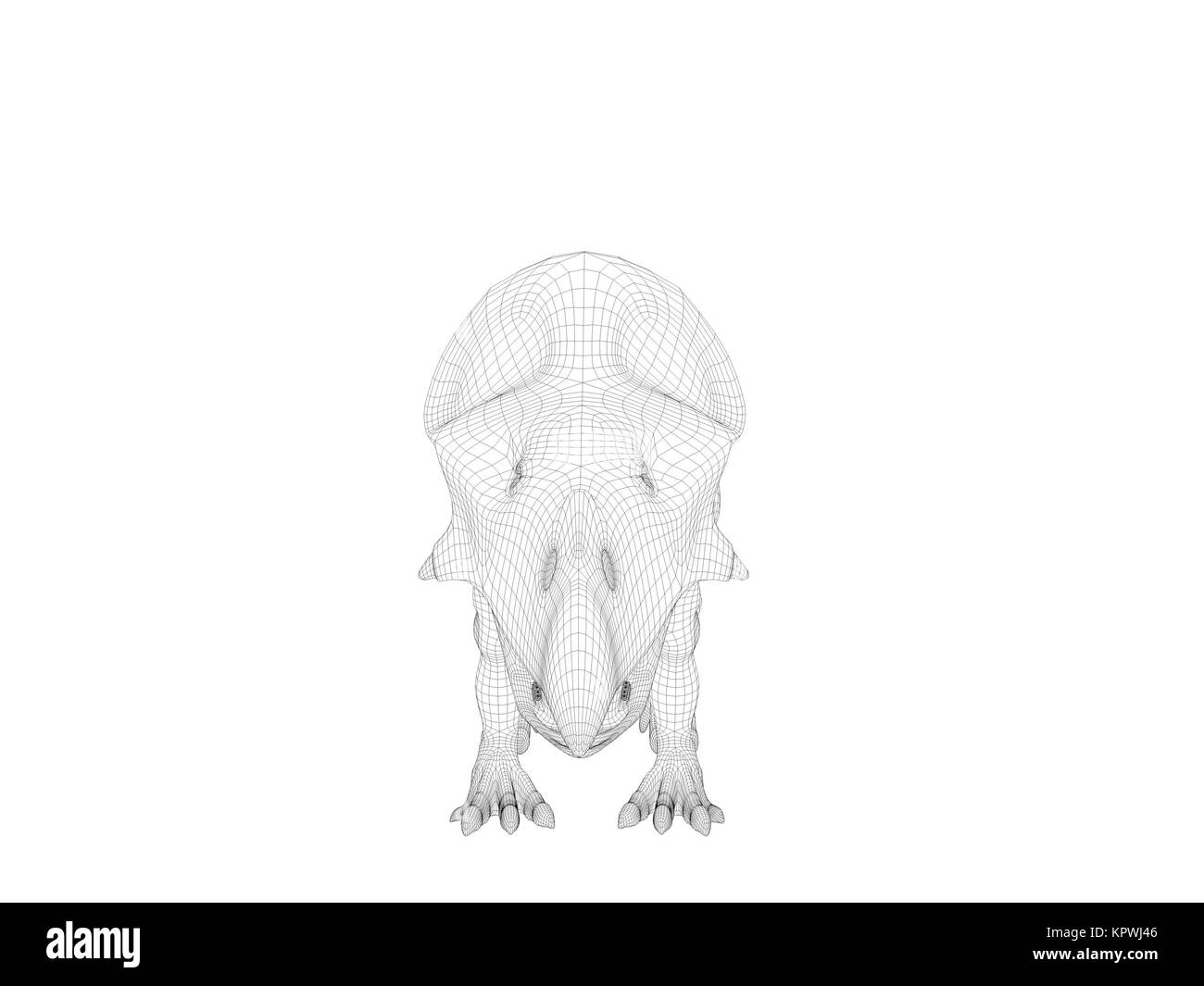 3d dinosauro wireframe Foto Stock 3d dinosauro wireframe Foto Stock