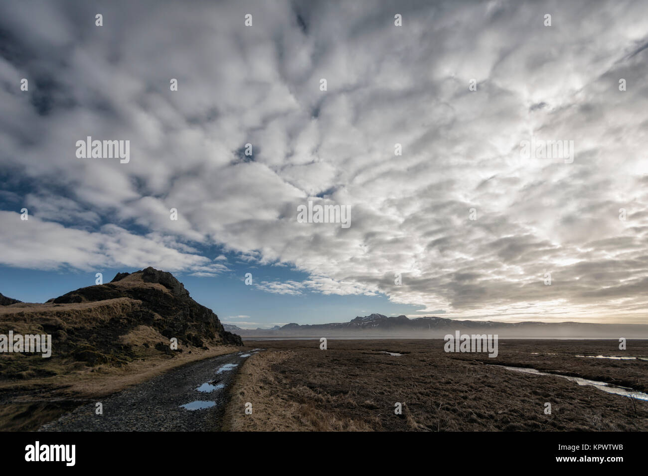 Seascape nel sud dell'Islanda Foto Stock