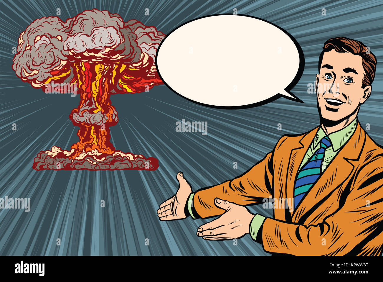 Esplosione nucleare lezione sulla sicurezza in materia di radiazioni Foto Stock