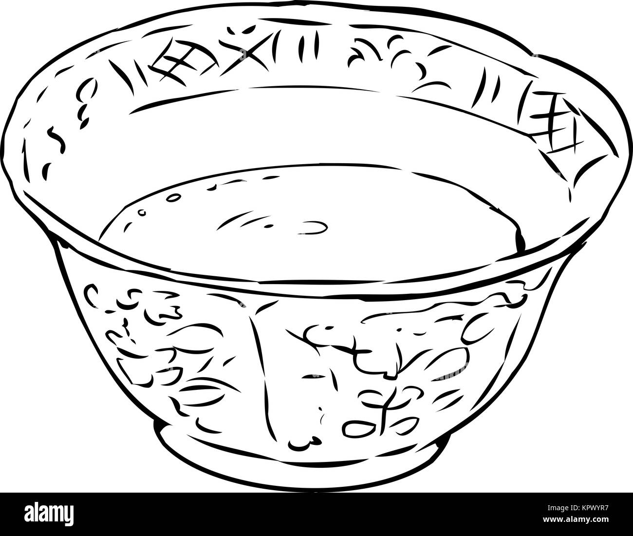 Delineate Antique tazzina di caffè Foto Stock