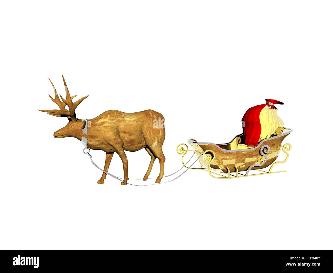 Slitta trainata da renne di babbo natale slitta immagini e fotografie