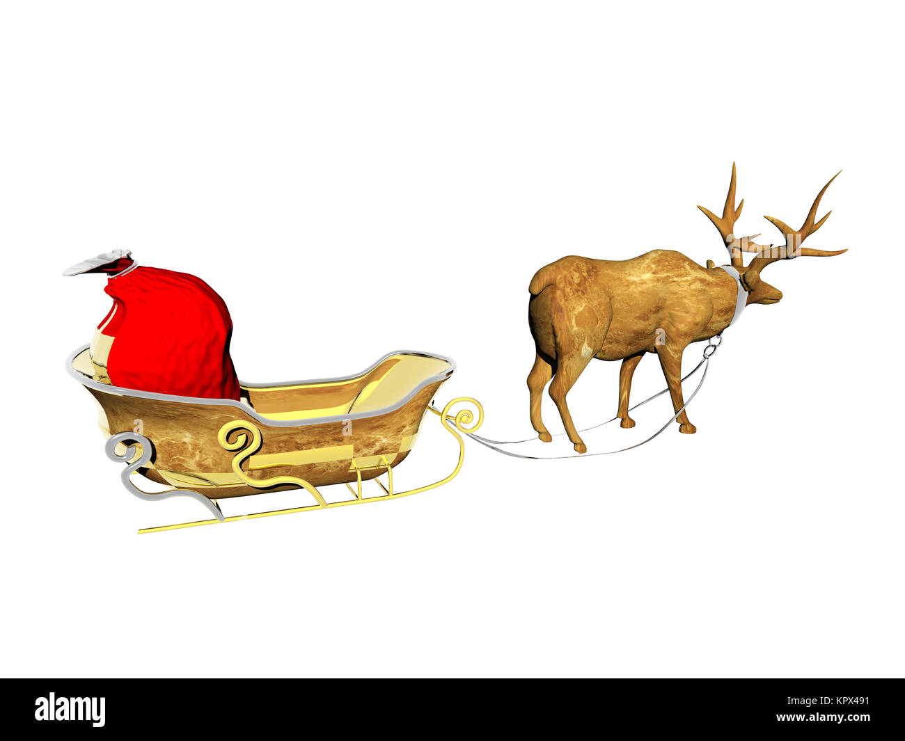 Slitta Con Babbo Natale E Renne Slitta trainata da renne di babbo natale slitta immagini e fotografie