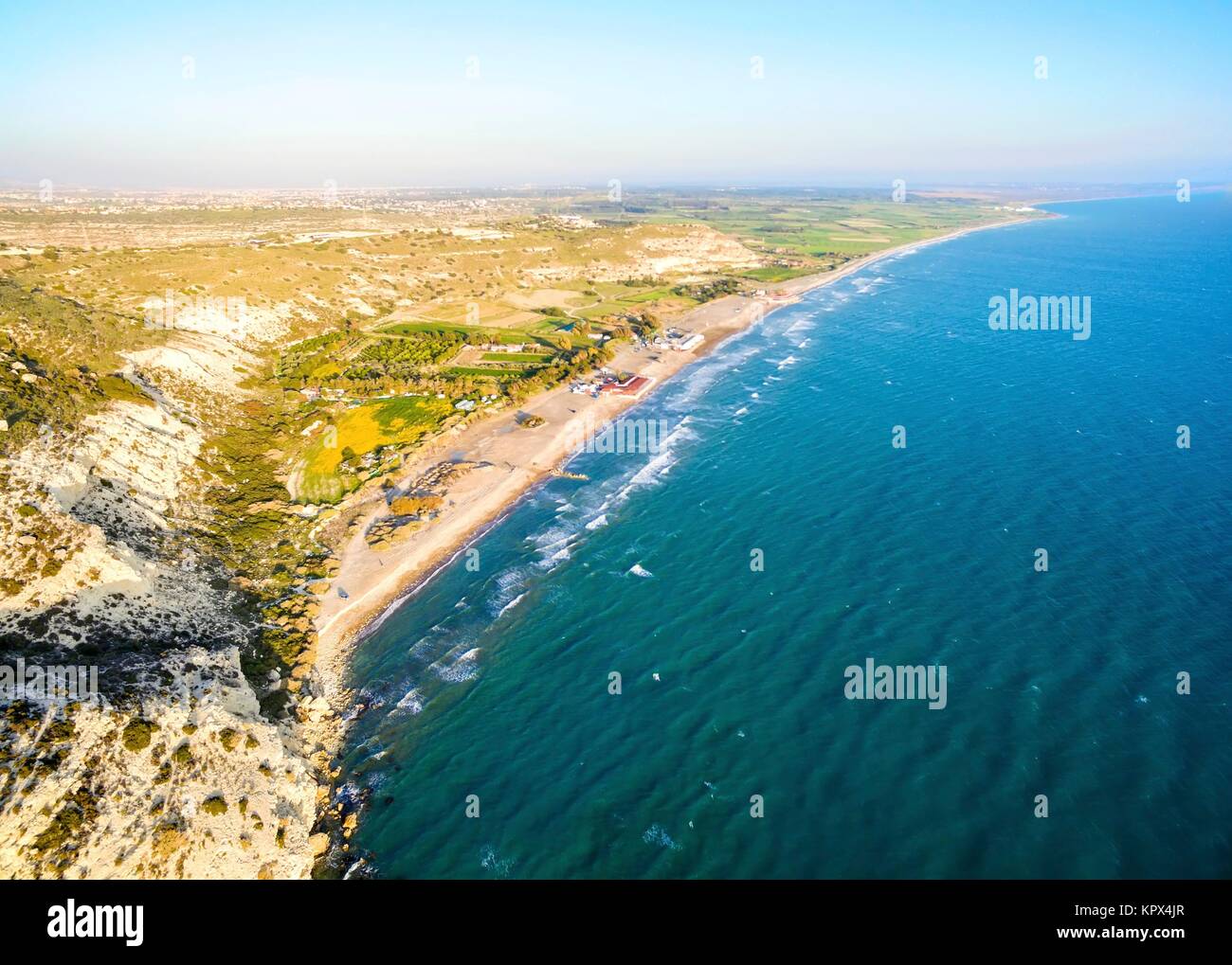 Vista aerea del Kourio, Limassol, Cipro Foto Stock