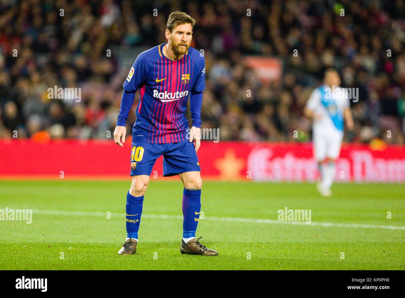 Barcellona, Spagna. Xvii Dec, 2017. Spagna - XVII di dicembre: Barcellona avanti Lionel Messi (10) durante la partita tra FC Barcelona contro Deportivo Coruna, per il round 16 del Liga Santander, giocato al Camp Nou Stadium il 17 dicembre 2017 a Barcellona, Spagna. (Credit: GTO/Urbanandsport/Gtres Online) Credito: Gtres Información más Comuniación on line, S.L./Alamy Live News Foto Stock