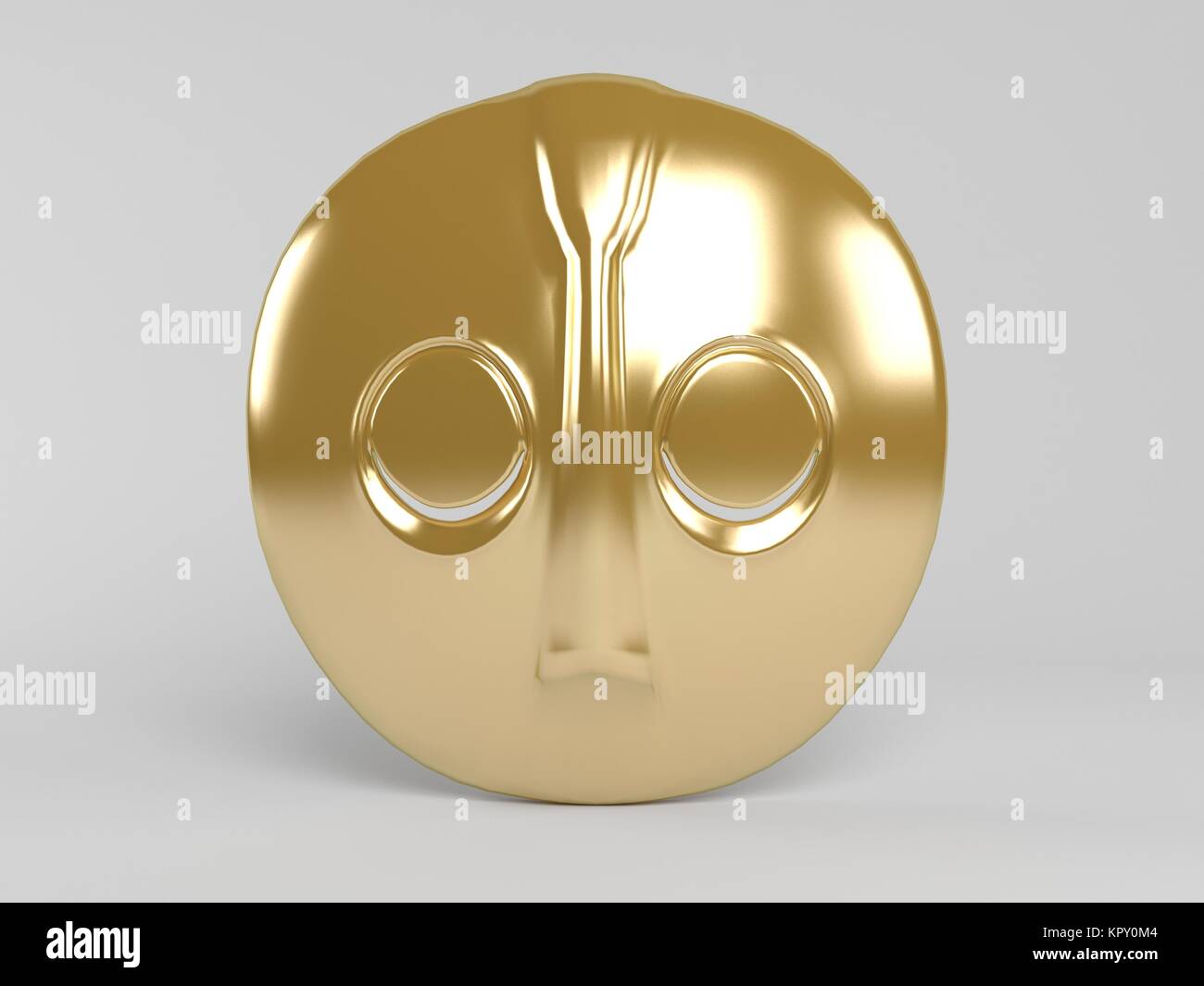 3d maschera dorata Foto Stock