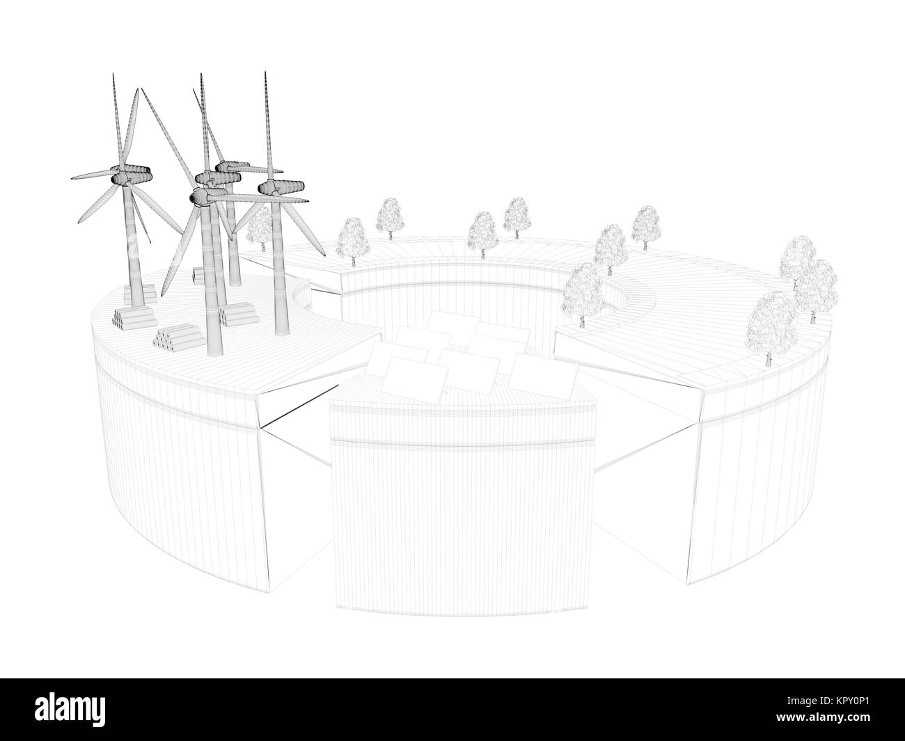 3d reticolati scena Foto Stock