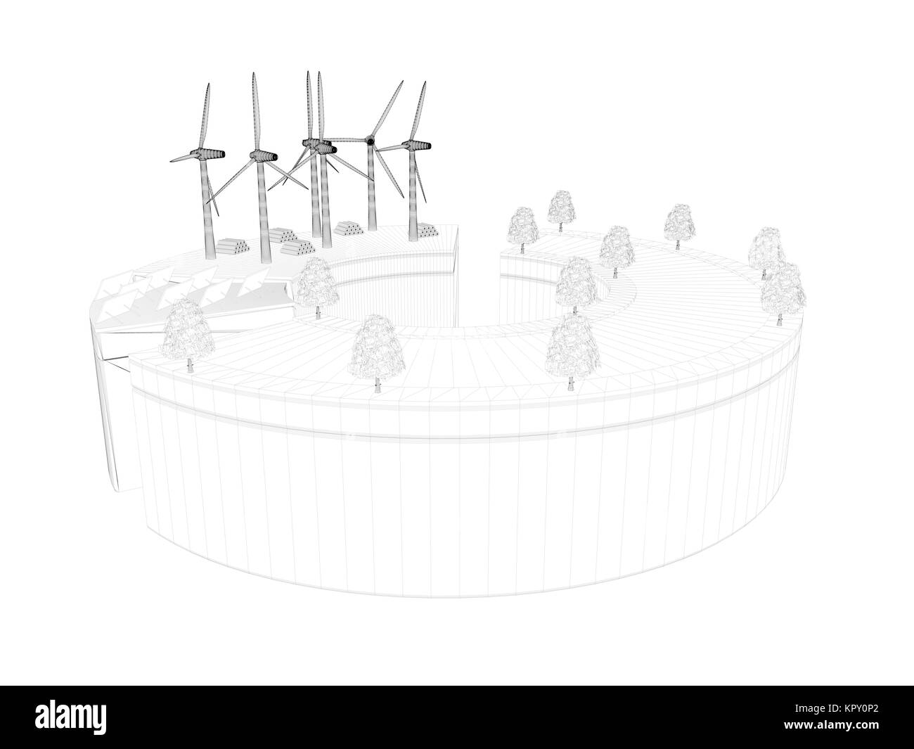 3d reticolati scena Foto Stock