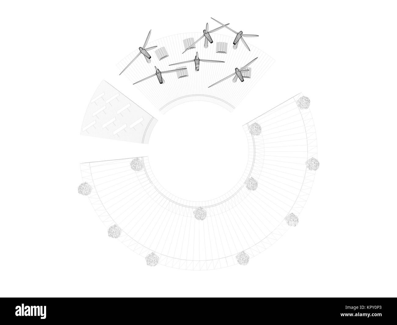 3d reticolati scena Foto Stock