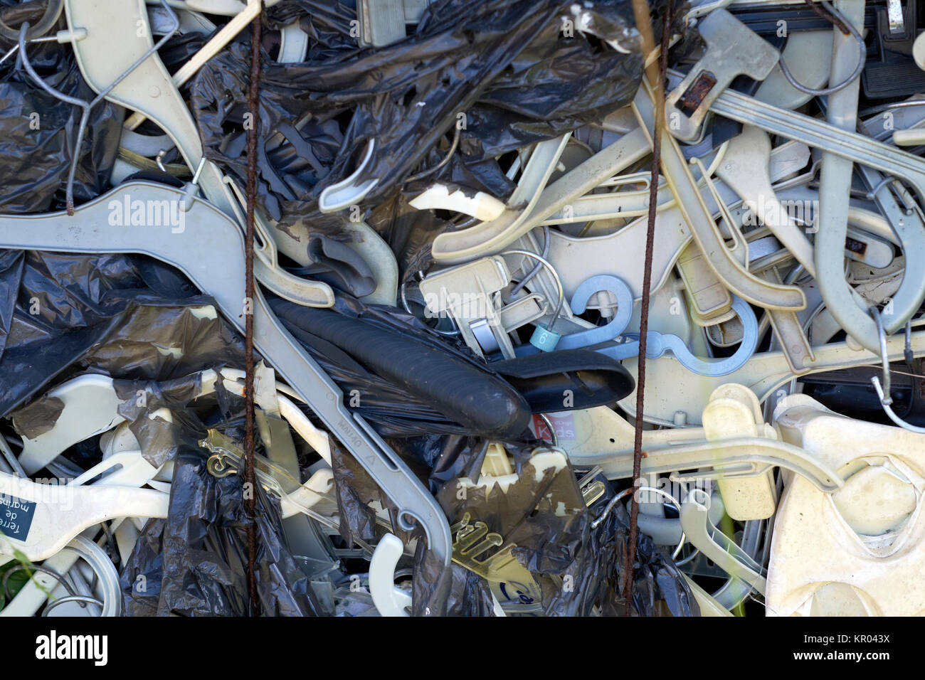 In plastica per uso domestico la raccolta dei rifiuti Foto Stock