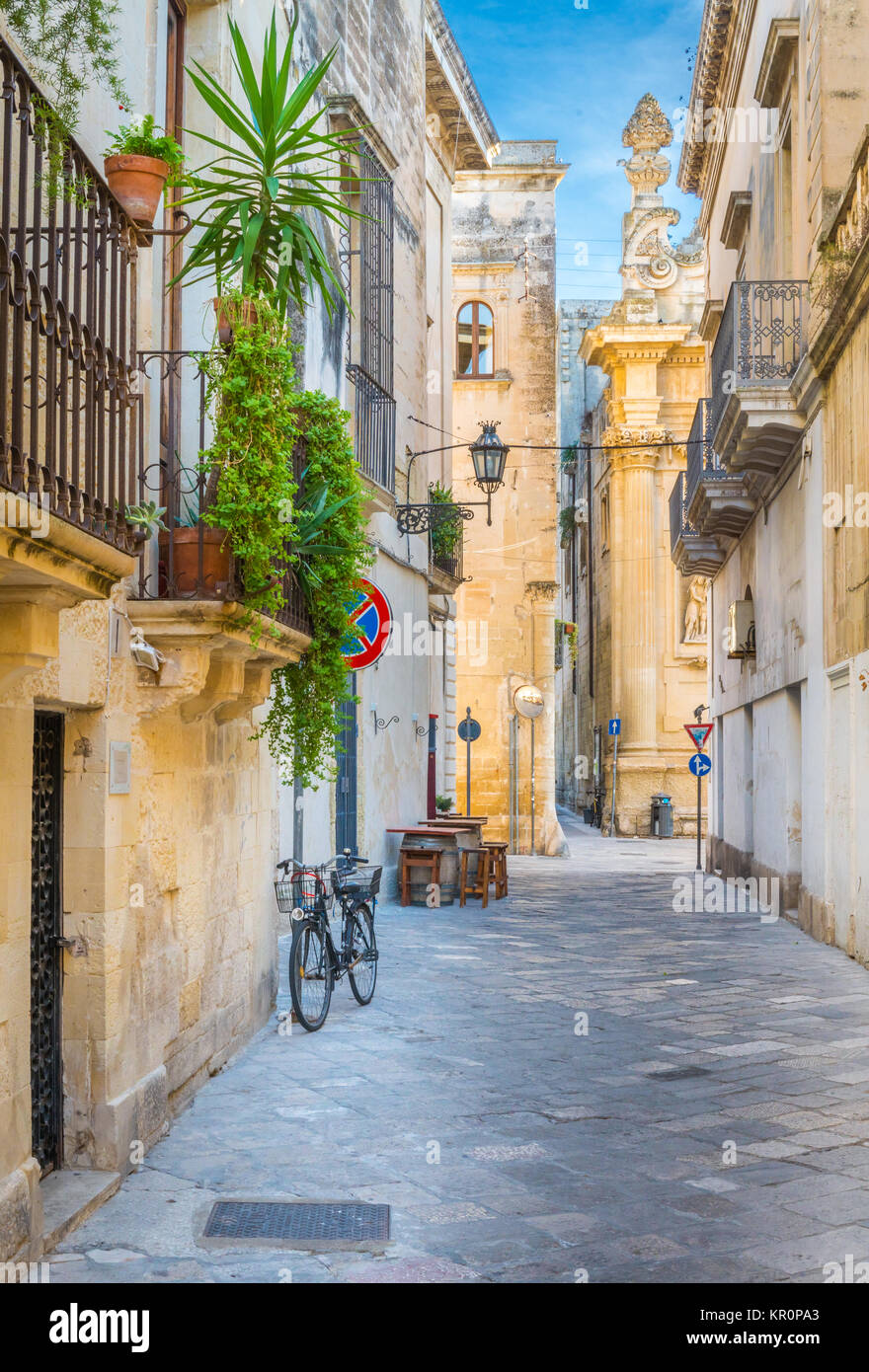 Scenic vista in Lecce, Puglia, Italia meridionale. Foto Stock