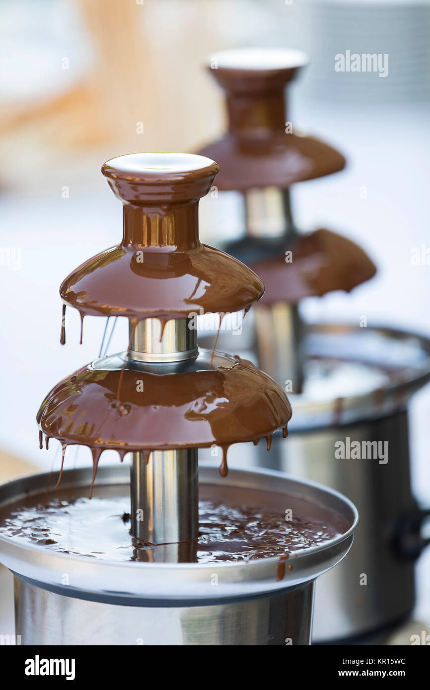 Fontana di cioccolato Foto Stock