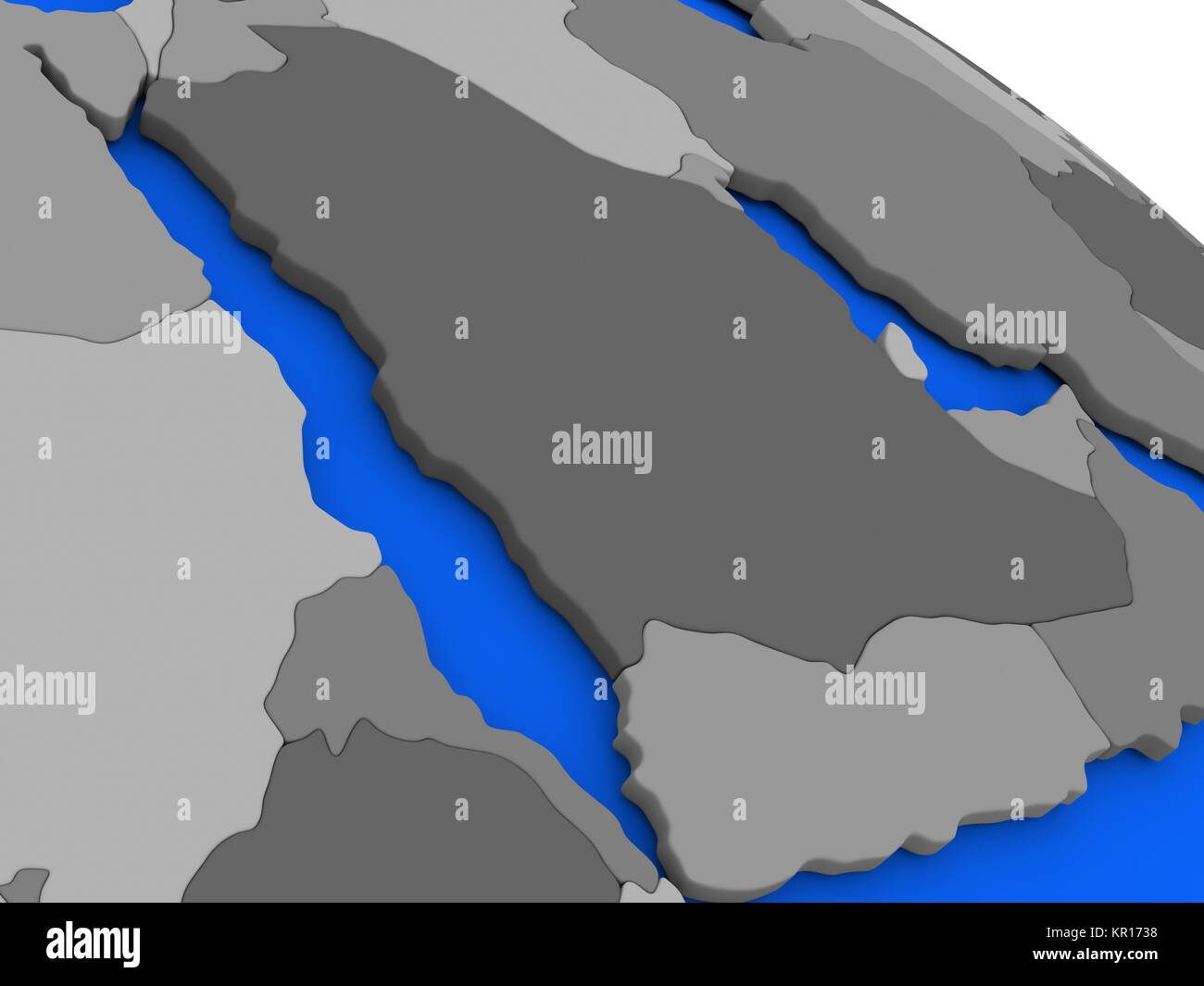 Penisola Araba sulla politica di modello di messa a terra Foto Stock