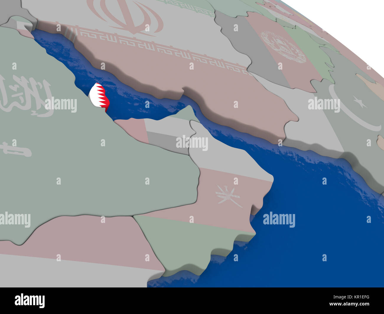 Il Qatar con bandiera Foto Stock
