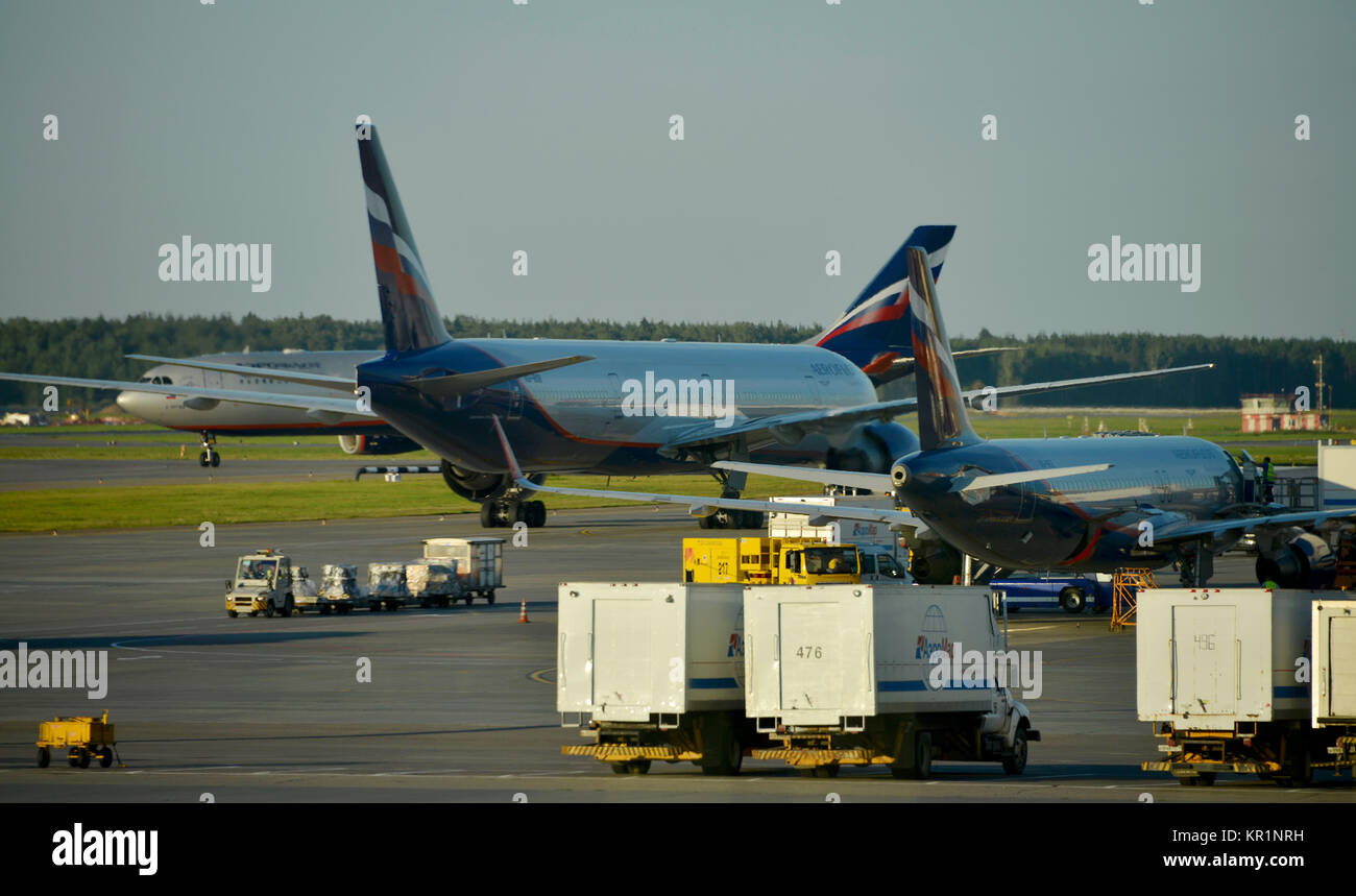 Aerei, aeroporto, Scheremetjewo, Mosca, Russia, Flugzeuge, Flughafen, Moskau, Russland Foto Stock