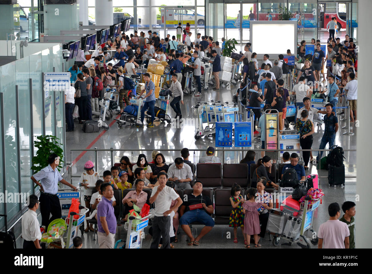 Checkin, aeroporto internazionale, Noi bay, Hanoi, Vietnam, Aeroporto Internazionale di Noi Bai Foto Stock