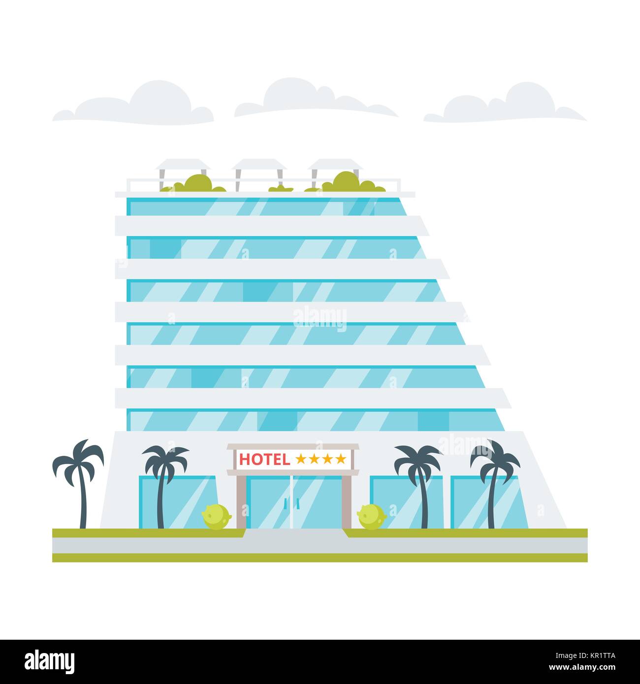 Hotel di lusso edificio Illustrazione Vettoriale