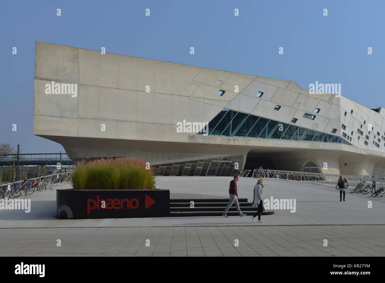 Phaeno, Willy Brandt posto, Wolfsburg, Bassa Sassonia, Germania, Willy-Brandt-Platz, Niedersachsen, Deutschland Foto Stock