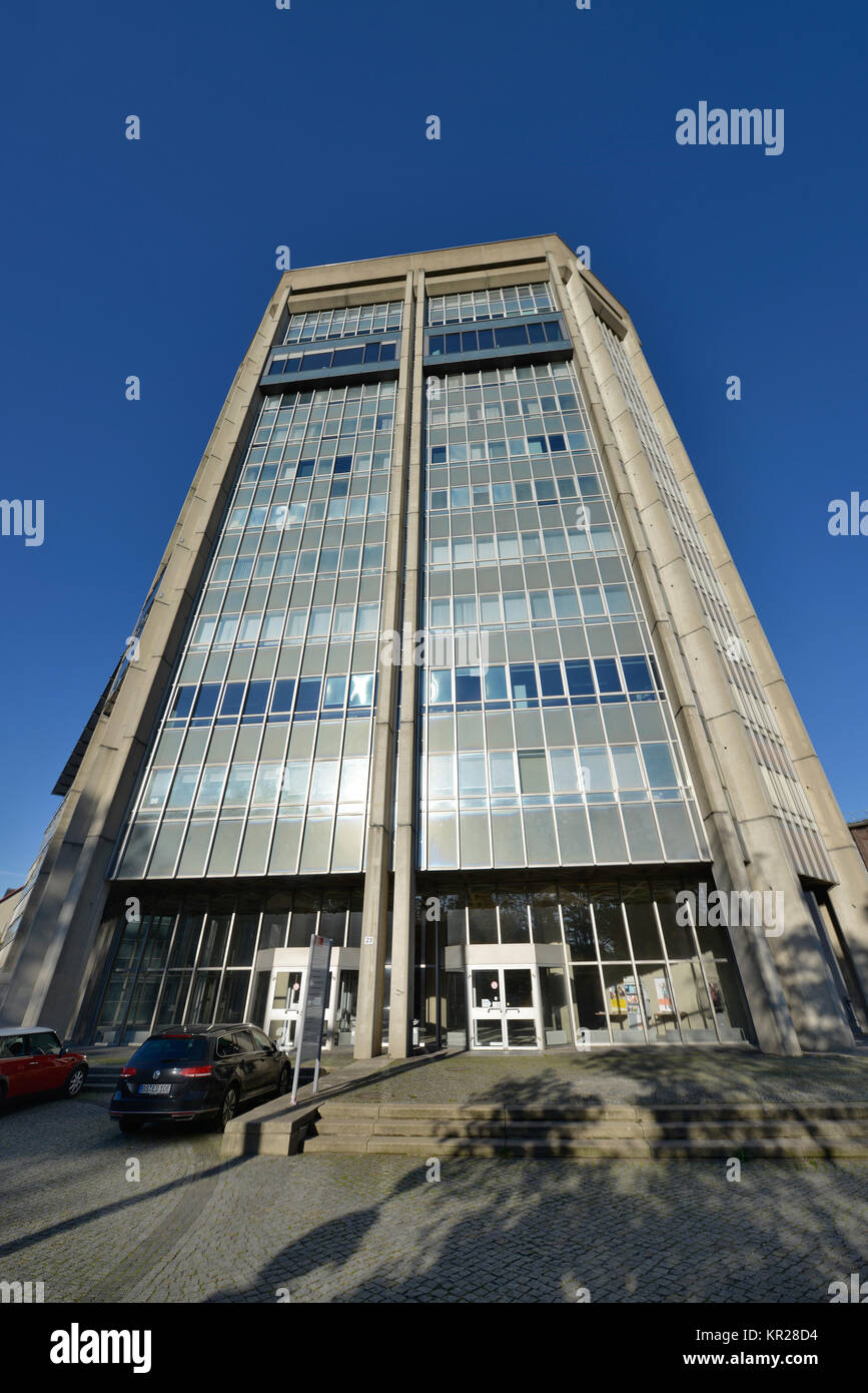 Università di Tecnologia alta crescita, M?hlenpfordtstrasse, università tecnica, Brunswick, Bassa Sassonia, Germania, TU-Hochhaus, Muehlenpfordtstrasse, Te Foto Stock