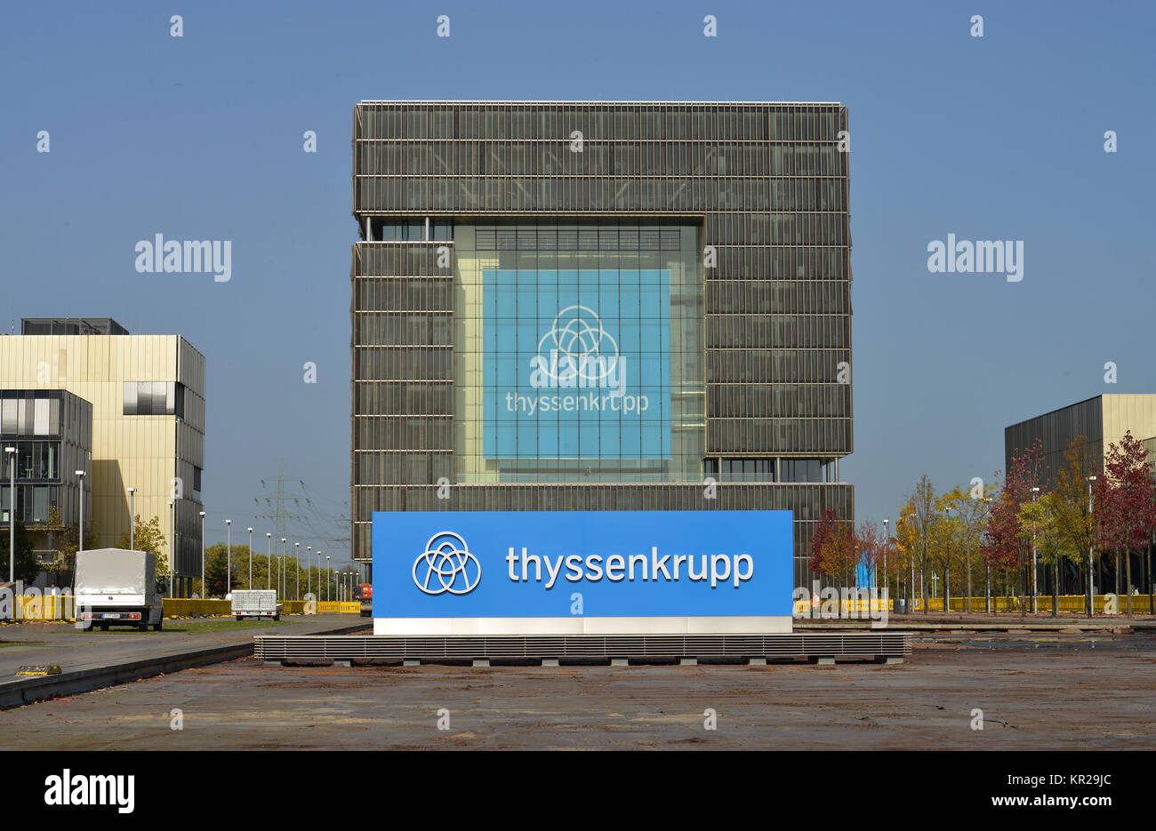 Thyssen groppa alloggio, Thyssen groppa avenue, cibo, Renania settentrionale-Vestfalia, Germania, Thyssenkrupp Quartier, ThyssenKrupp Allee, Essen, Nordrh Foto Stock