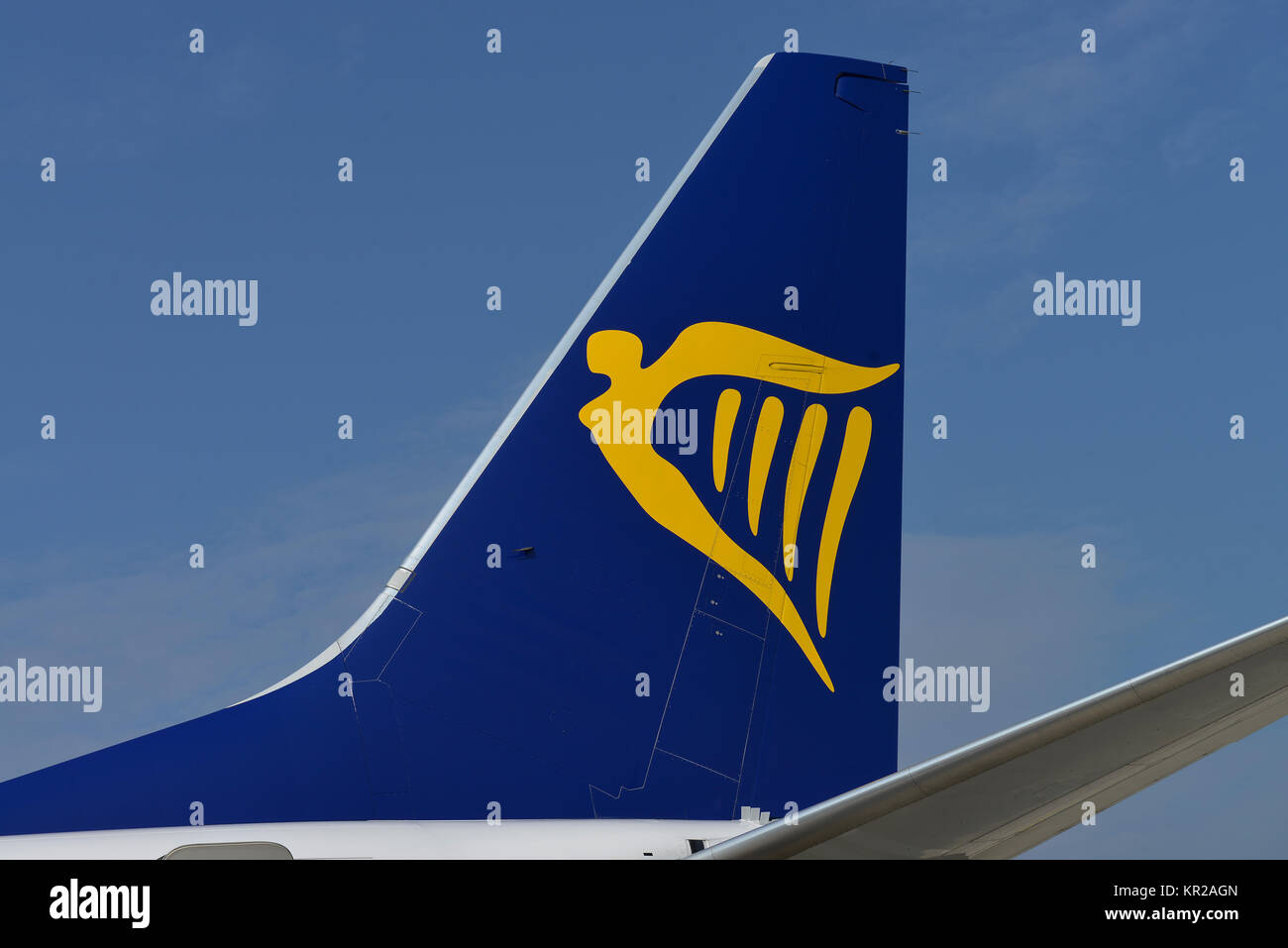 RyanAir in aereo aeroporto di Colonia / Bonn, Renania settentrionale-Vestfalia, Germania, Ryanair, Flugzeug Flughafen Koeln / Bonn, Renania settentrionale-Vestfalia, Deutschla Foto Stock