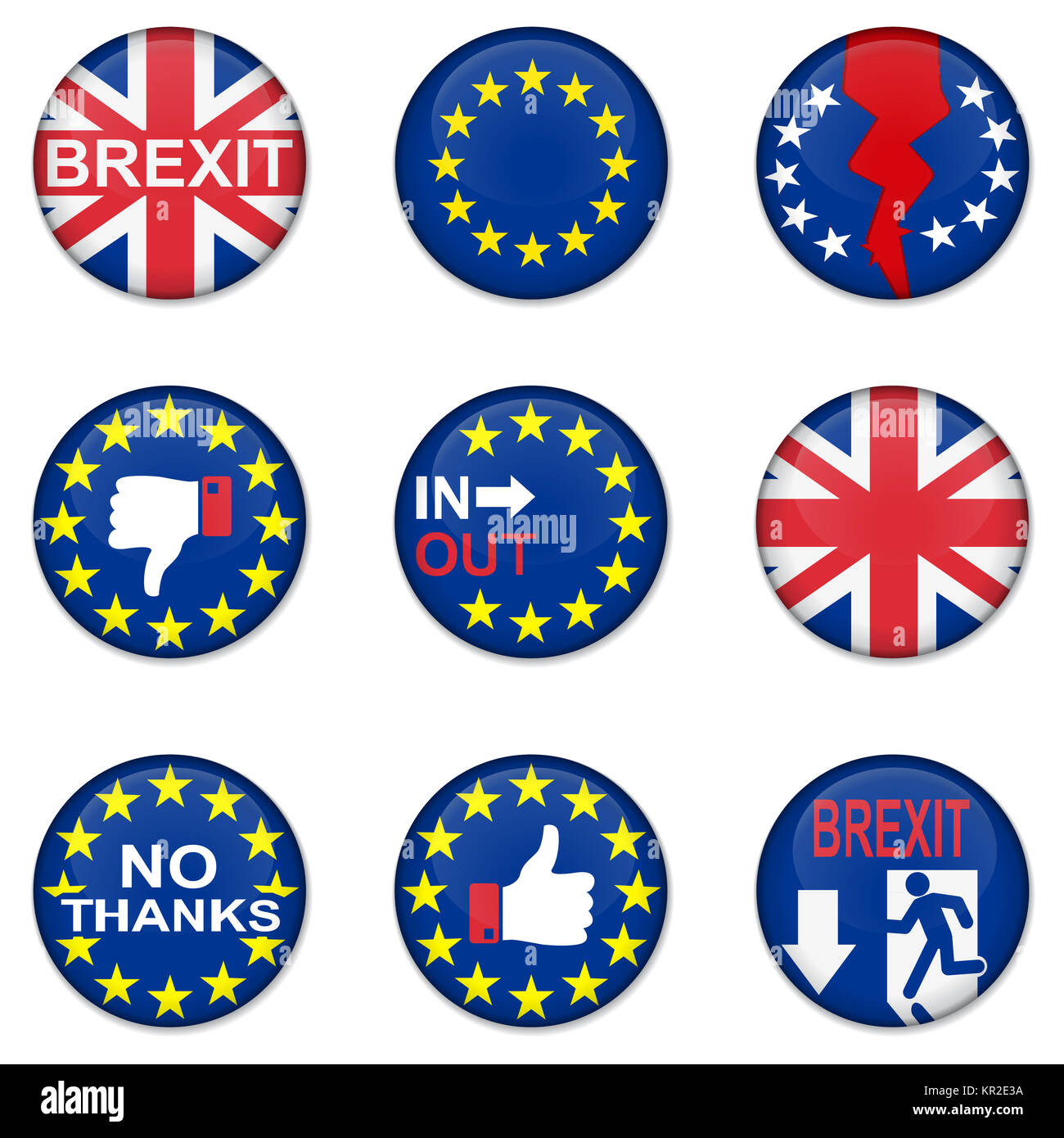 Brexit British referendum icone di concetto Foto Stock