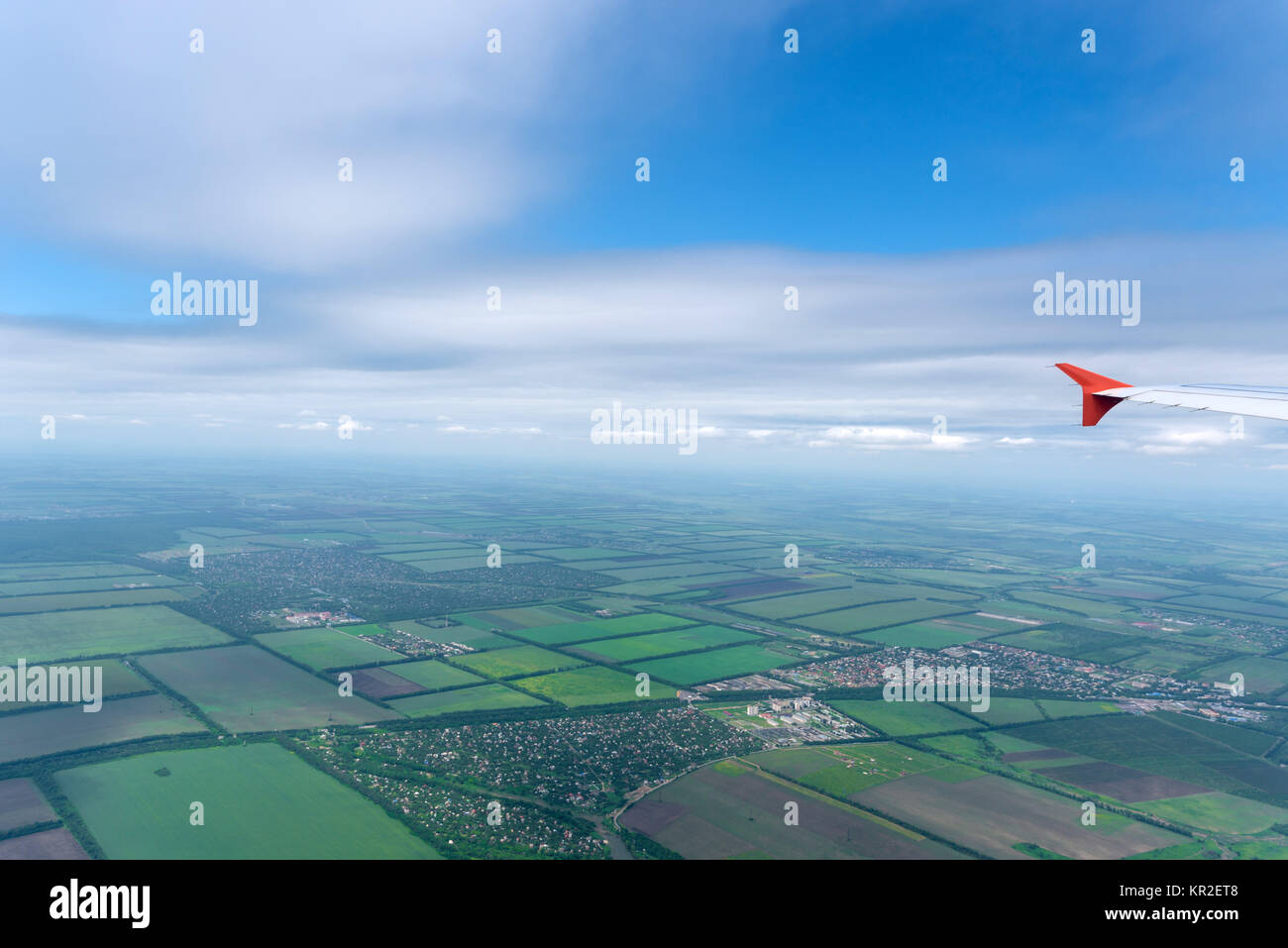 Skyscape visto dall aereo Foto Stock