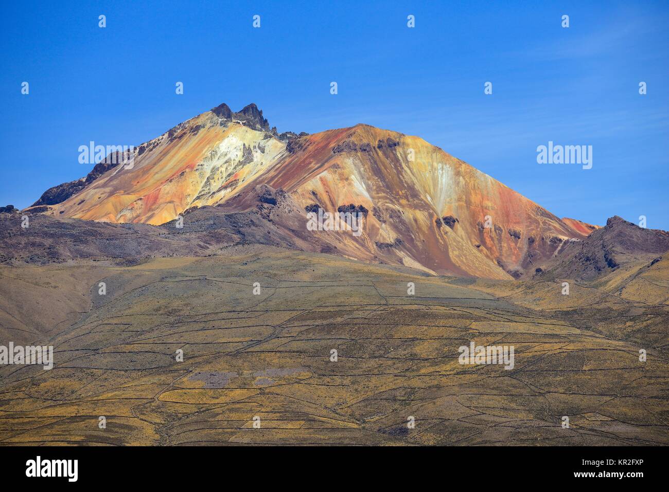 Vulcano Cerro, Tunupa Salar de Uyuni, Uyuni, Potosi, Bolivia Foto Stock
