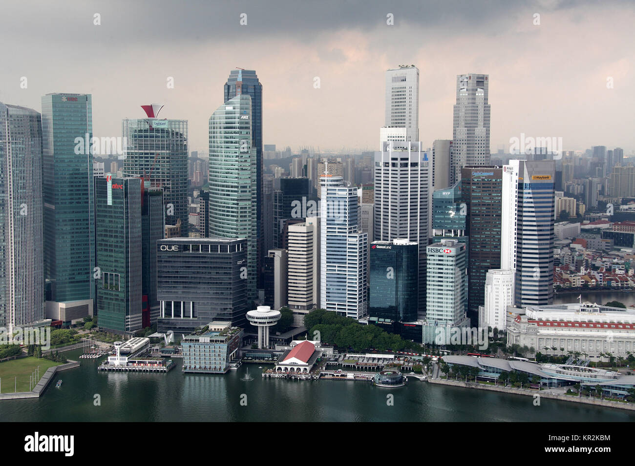 Vista di Singapore dalla sommità del Mandalay Bay Sands Hotel Foto Stock