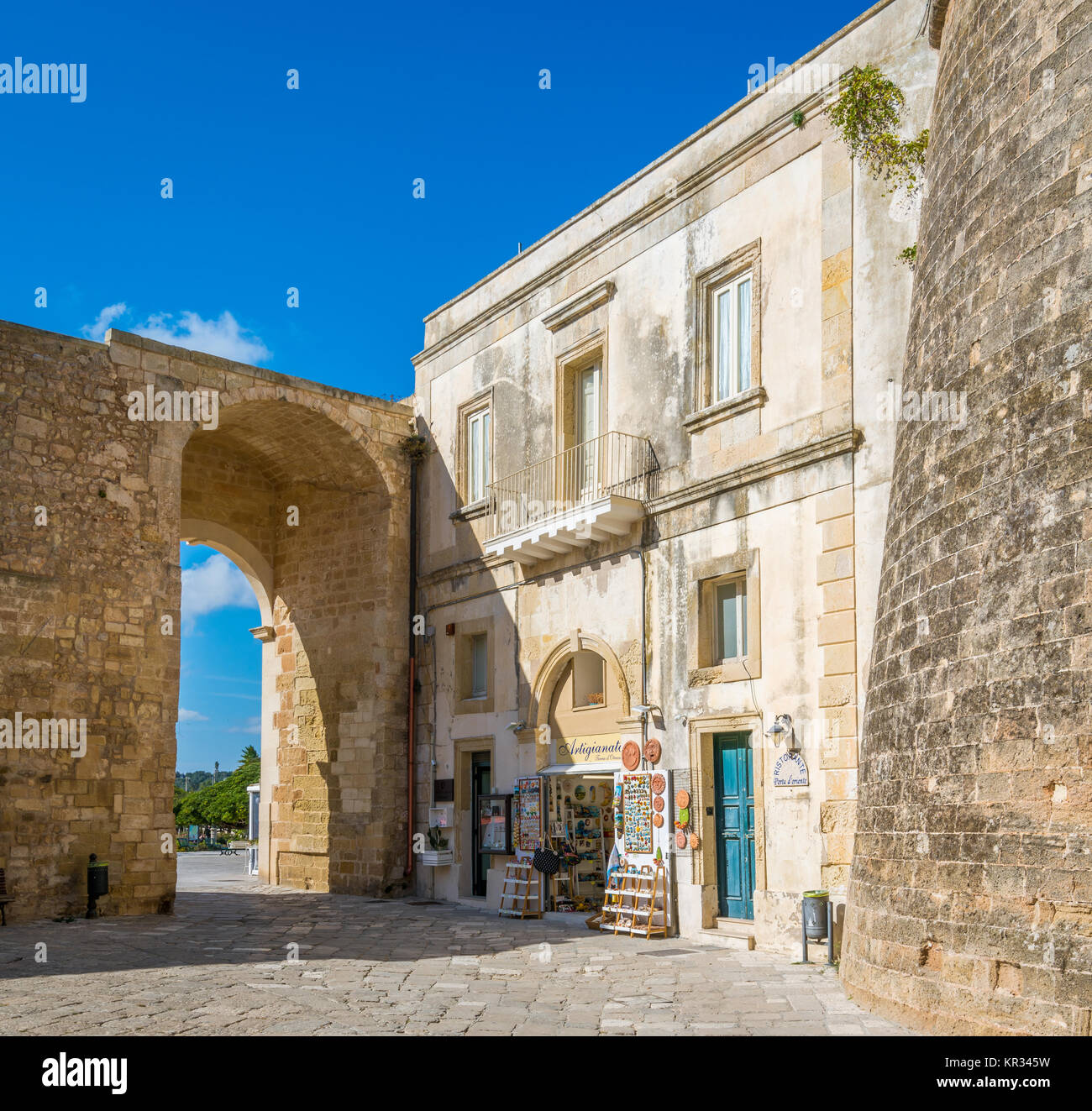 Otranto, provincia di Lecce la penisola salentina, Puglia, Italia. Foto Stock