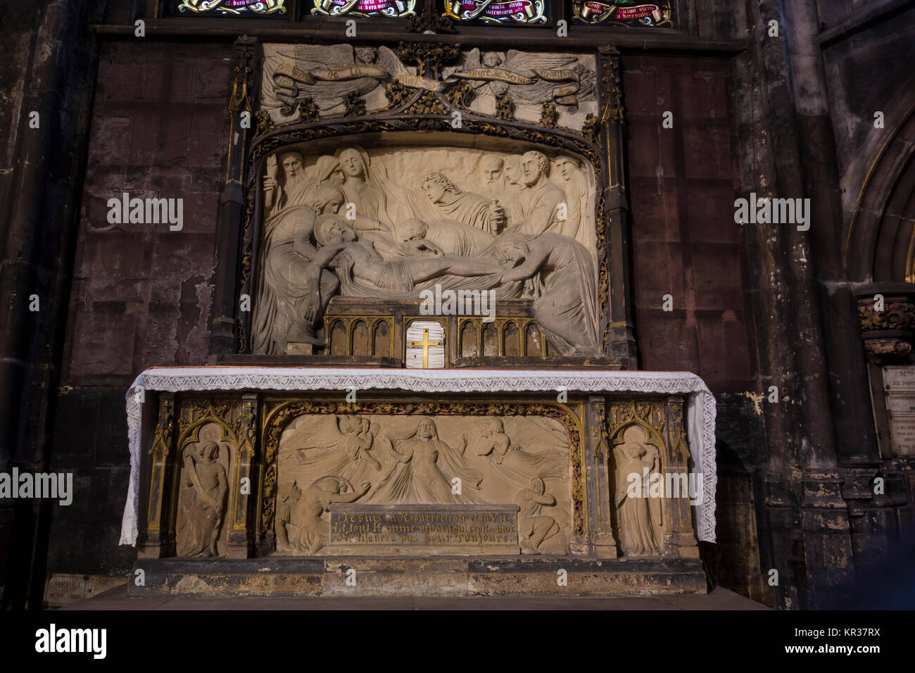 Altare della chiesa di Saint-Germain-l'Auxerrois, Parigi, Francia Foto Stock