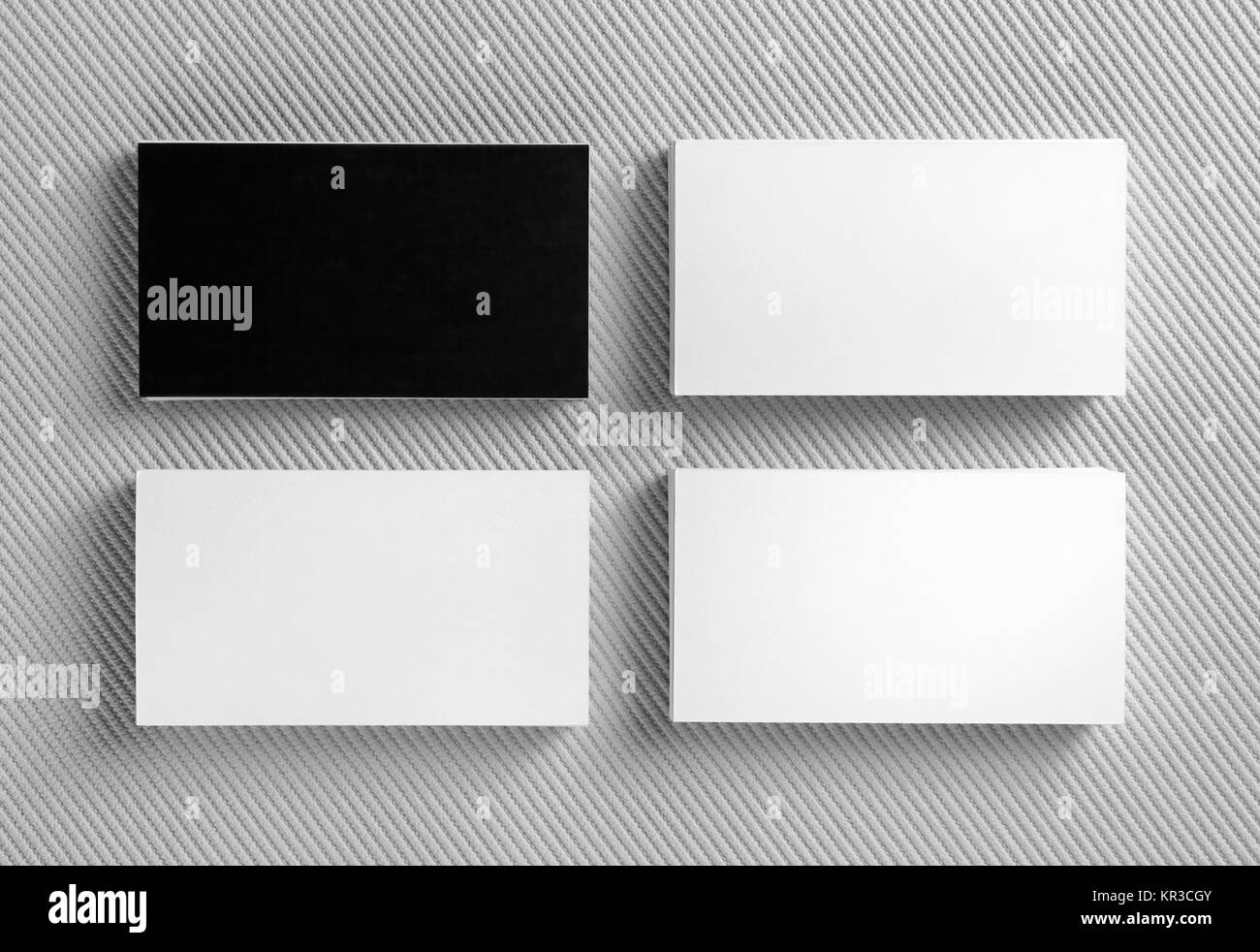 In bianco e nero di biglietti da visita Foto Stock