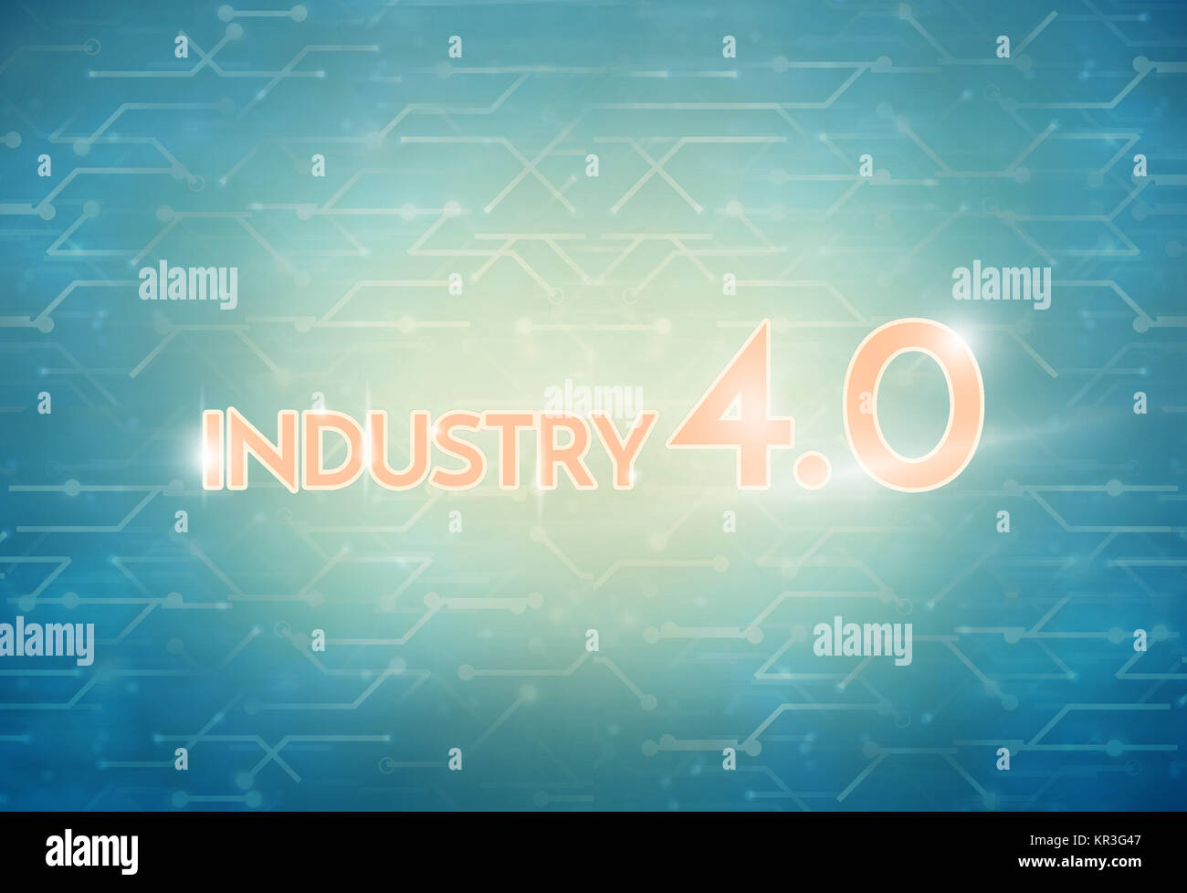 L'industria 4.0 Sfondo tema digitale Foto Stock
