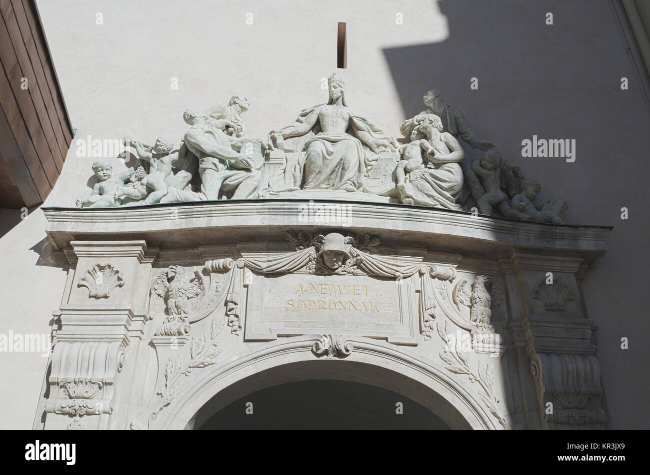 La vigilanza antincendio Torre di porta sollievo a Sopron Ungheria Foto Stock