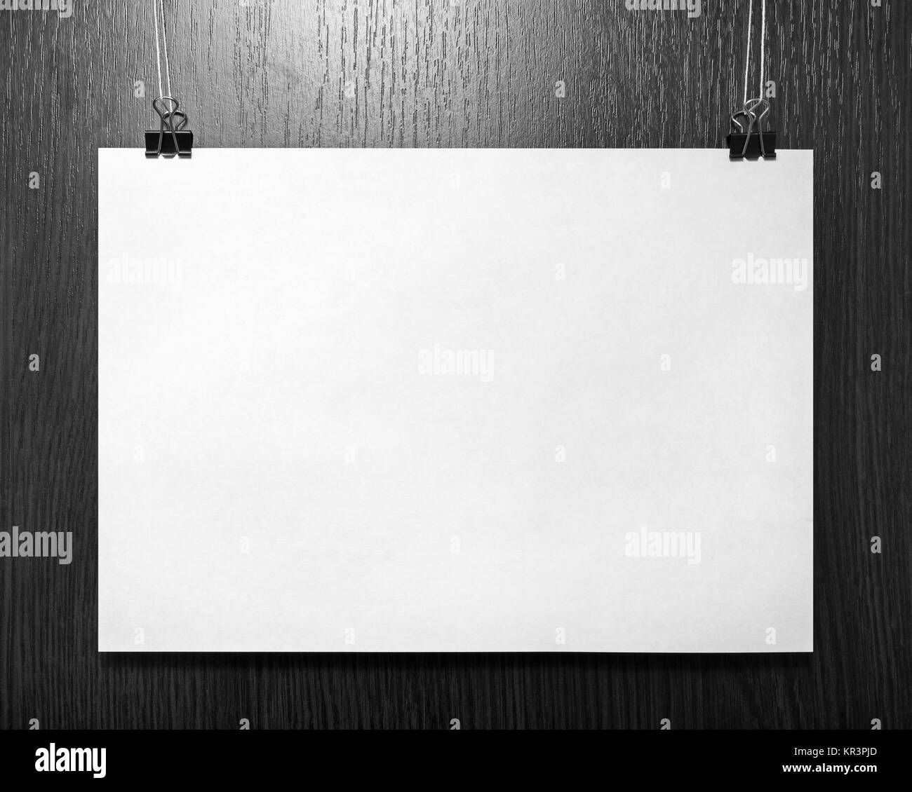 Carta bianca poster Foto Stock