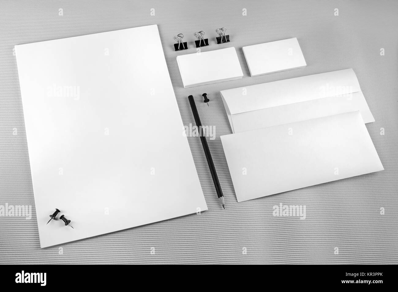 Vuoto set di cancelleria Foto Stock