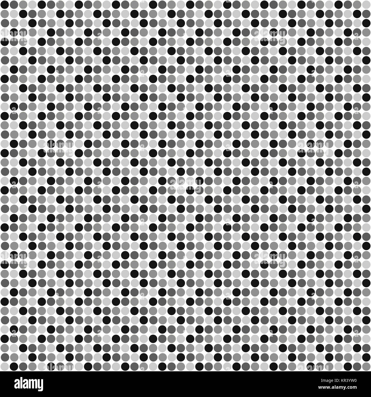 Hintergrund mit weißer Fläche und grau schwarzen Punkten Foto Stock