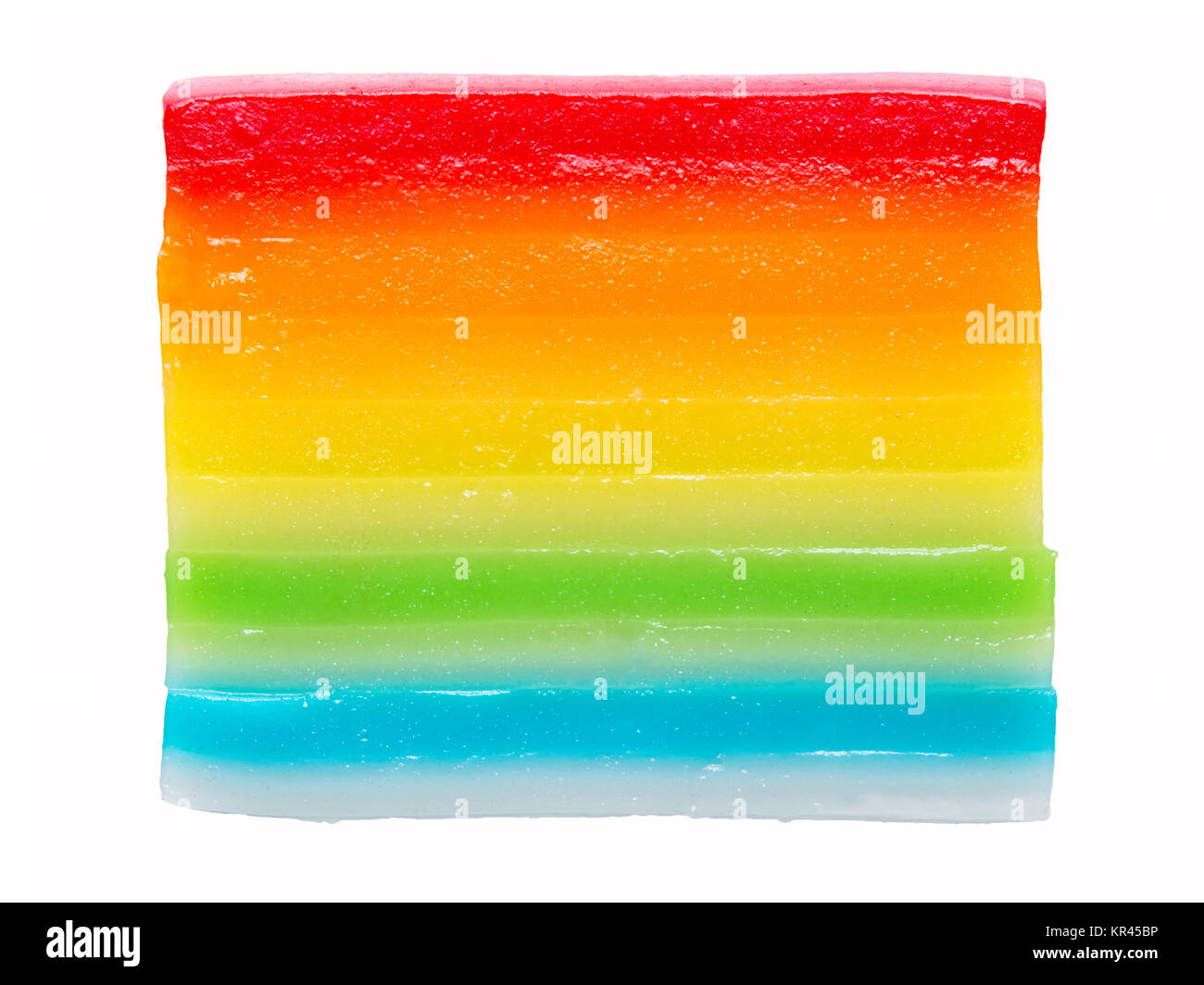 Asian vaporizzato rainbow stratificato torta di riso Foto Stock