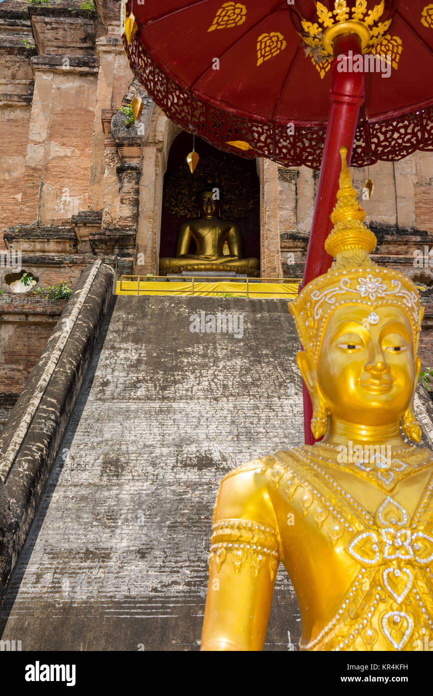 Wat Chedi Luang in Chiang Mai Thailandia Foto Stock