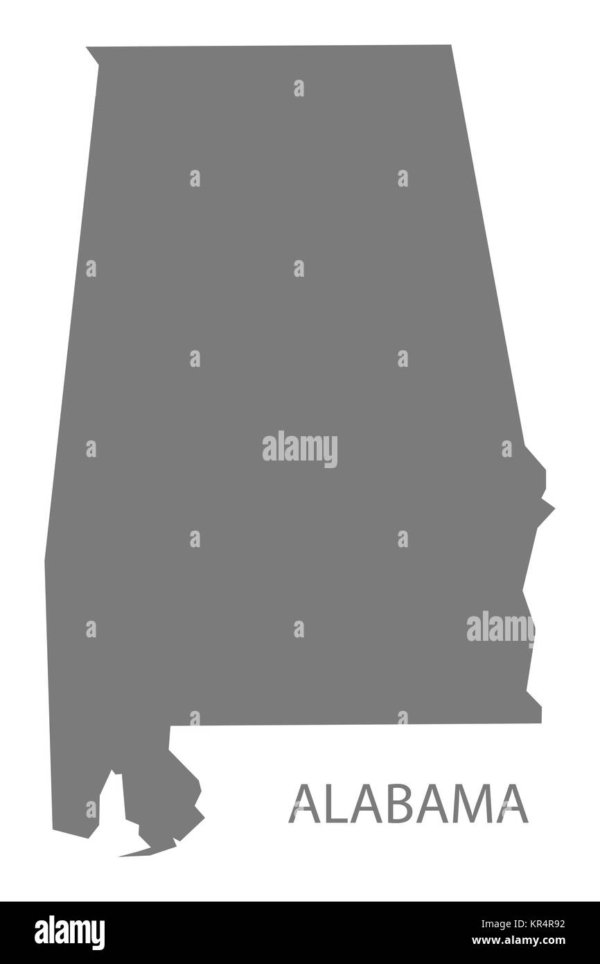 Alabama USA Mappa grigio Foto Stock