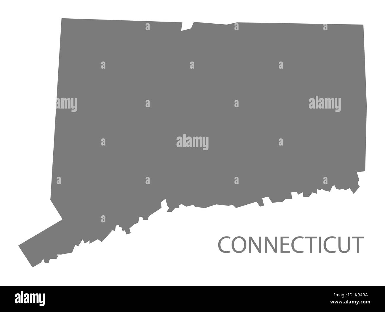 Connecticut USA Mappa grigio Foto Stock